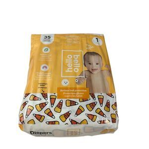 Hello Bello candy corn print  diapers size 1 new